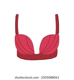 plunge bra modern cartoon. racerback balconette, maternity sports, minimizer convertible plunge bra modern sign. isolated symbol vector illustration