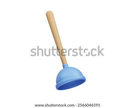 plunger 3D icon illustration 3d rendering