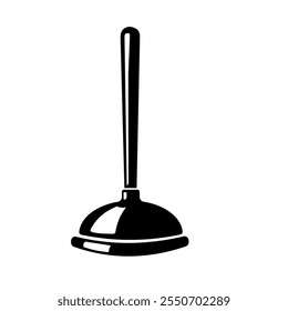 Logotipo de ilustração do ícone do vetor preto do êmbolo