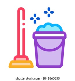 plunger cleaner icon vector. plunger cleaner sign. color symbol illustration