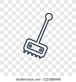 Plunger cleanin concept vector linear icon isolated on transparent background, Plunger cleanin concept transparency concept in outline style