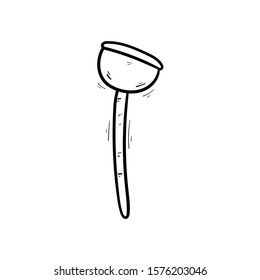 plunger doodle icon vector hand drawing 