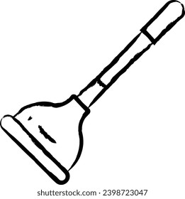 Plunger hand drawn vector illustration