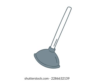 
Plunger con asa, ilustración vectorial