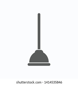 plunger icon, bathroom vector, tool illustration