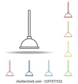 plunger icon. Elements of Web in multi colored icons. Simple icon for websites, web design, mobile app, info graphics