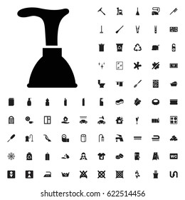 Plunger icon illustration isolated vector sign symbol. cleaning icons vector set. on white background