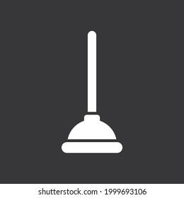 plunger icon on grey background