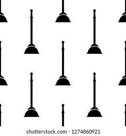 Plunger-Symbol Nahtlose Muster, Reinigungstool für die Hautabsaugung Vektorgrafik-Illustration