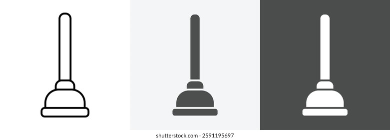 Plunger Icon set vector art