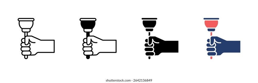 Plunger icon sheet multiple style collection