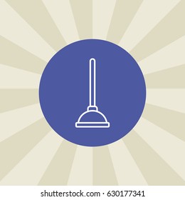 plunger icon. sign design. background