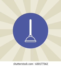 plunger icon. sign design. background