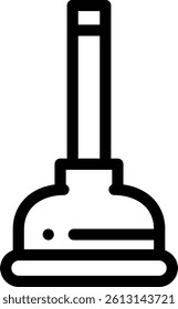 plunger icon. Thin Linear Style Design Isolated On White Background