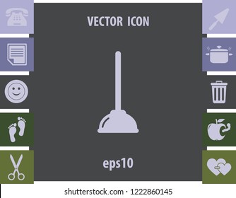 Plunger icon, vector design