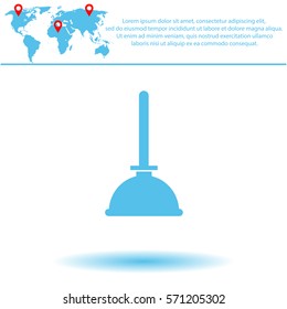 Plunger  icon. Vector design.