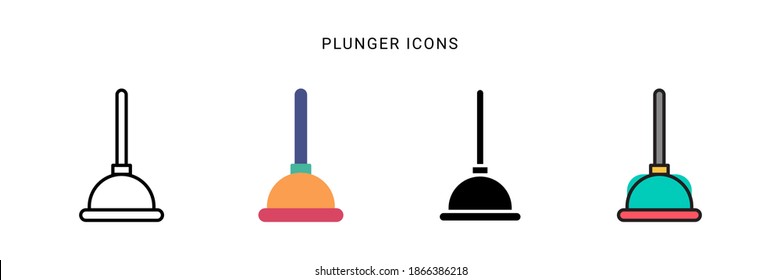 vector de icono del émbolo con un diseño de estilo diferente. aislado en fondo blanco