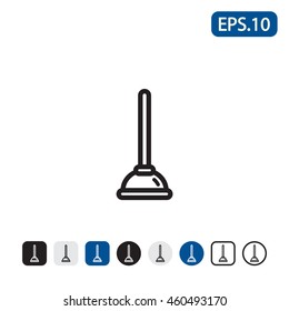 Plunger icon. Vector illustration. 
