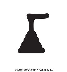 plunger icon vector isolated on white background