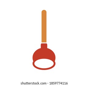 Icono de plunger logotipo de diseño ilustración estilo plano