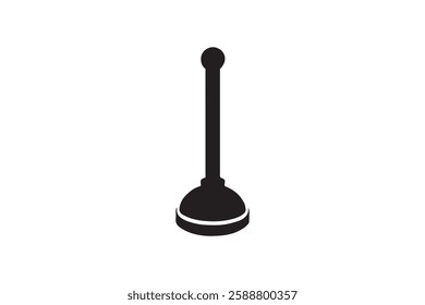 plunger icon vector silhouette isolated in white background