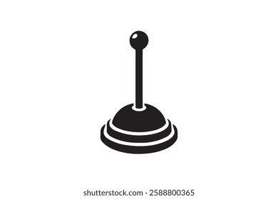 plunger icon vector silhouette isolated in white background