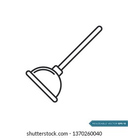 Plunger Icon Vector Template