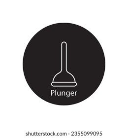plunger icon vector template illustration logo design