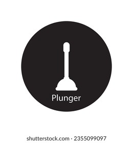 plunger icon vector template illustration logo design