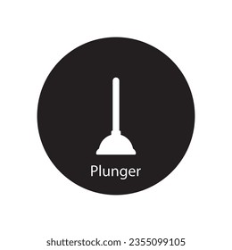 plunger icon vector template illustration logo design