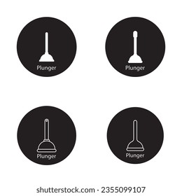 plunger icon vector template illustration logo design