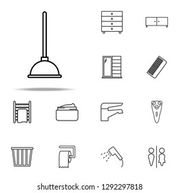 plunger icon. web icons universal set for web and mobile