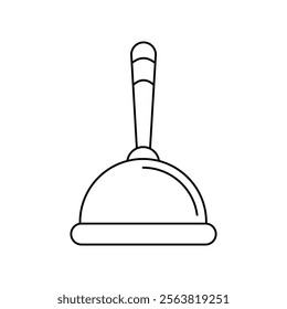 plunger icon with white background vector stock illustration