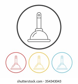 plunger line icon