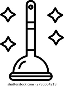 Plunger Line vector Icon Design
