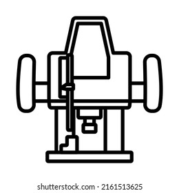 Plunger Milling Cutter Icon. Bold outline design with editable stroke width. Vector Illustration.