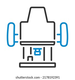 Plunger Milling Cutter Icon. Editable Bold Outline With Color Fill Design. Vector Illustration.