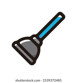 Plunger outline icon for graphic design, apps and websites