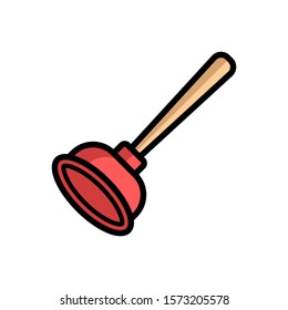 plunger - plumbing icon vector design template