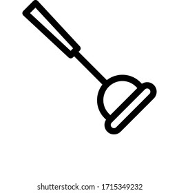 Kolben - Klempnersymbol, Vektordesign-Vorlage auf weißem Hintergrund