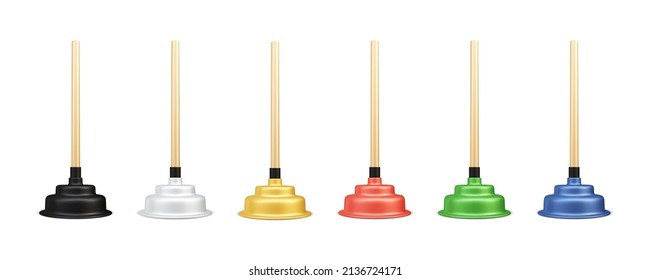 Ilustración realista de iconos vectoriales 3d con diferentes colores
