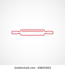 Plunger Red Line Icon On White Background