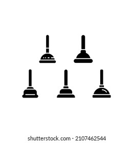 Plunger set icon isolated on white background