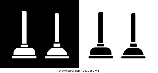 Plunger (Toilet Plunger) icon. Plumber's tool. Designed to clear clogged pipes.