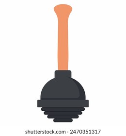 Plunger tool vector cartoon illustration isolated on a white background.