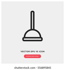 plunger vector icon