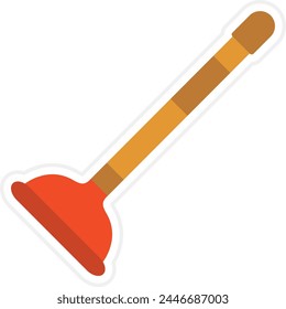 Plunger vector icon. Can be used for printing, mobile and web applications.