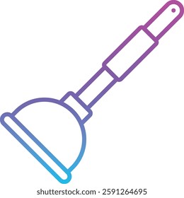 Plunger vector icon. Can be used for printing, mobile and web applications.