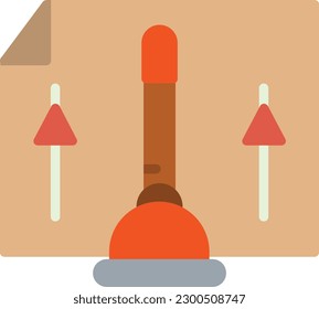 Plunger Vector Icon Flat Style