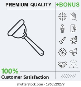 Plunger vector icon graphic elements for your work